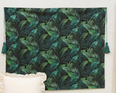 韓國半碼熱帶樹葉圖案布料數位紡織印花